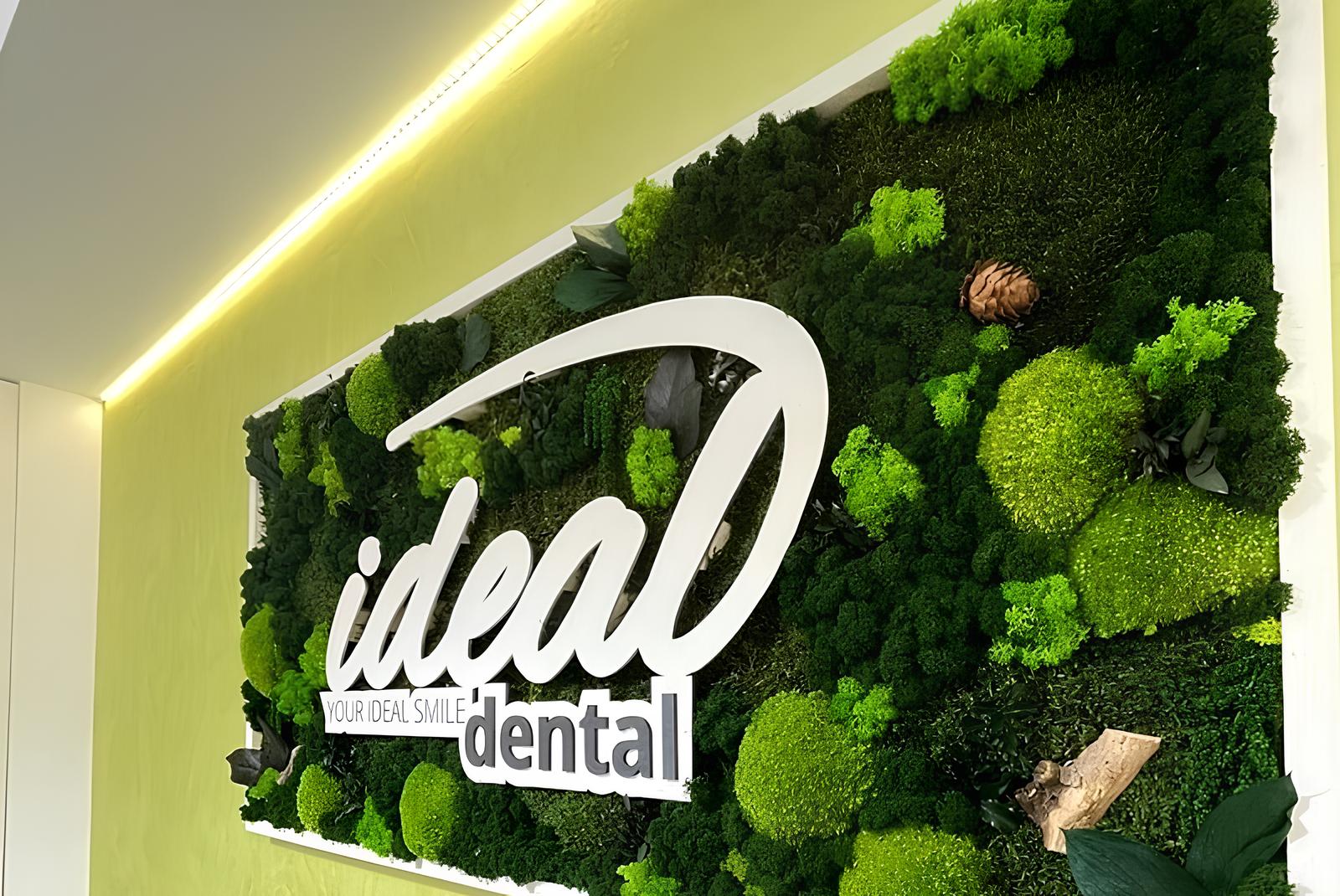 Ideal Dental - Logo decorativ din mușchi natural